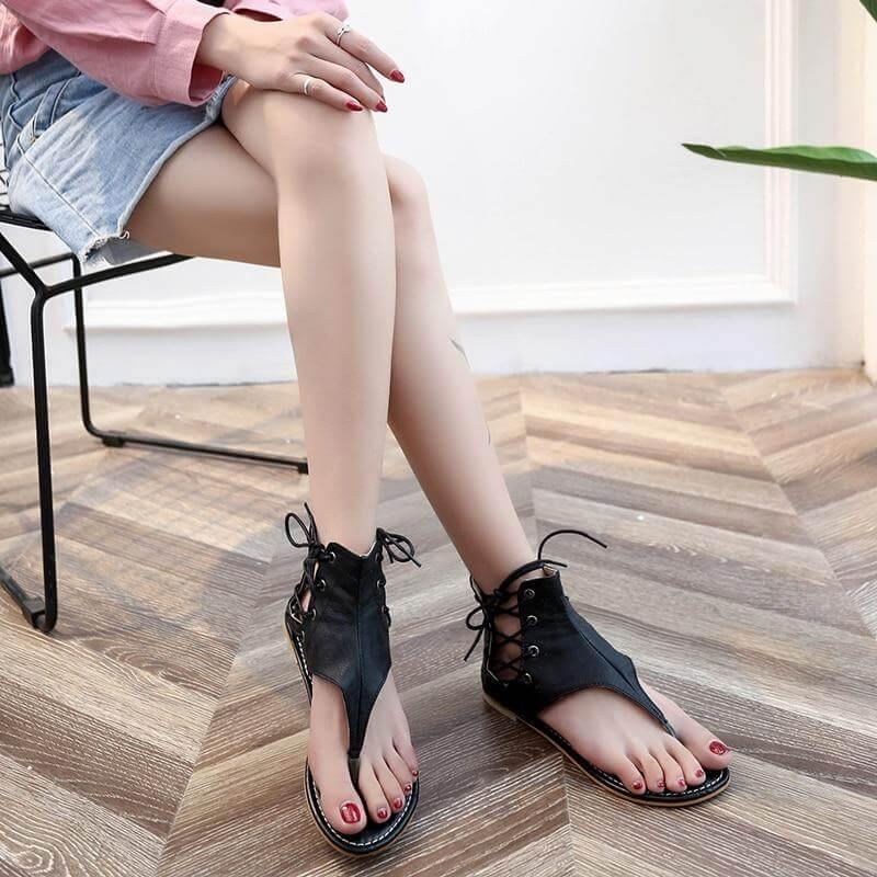 Women Vintage Gladiator Sandals Flip-Flops - Image 3