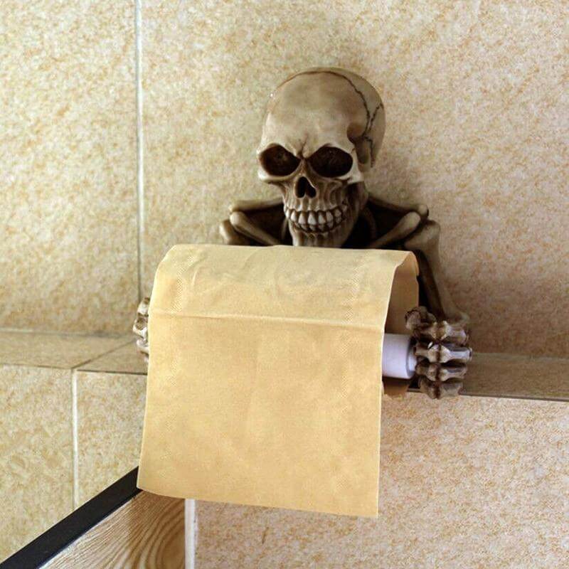 Gothic Skull Toilet Paper Holder Rack - Image 0