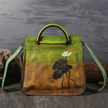 Pure Leather Flower Pattern Cute Women Bags - Image 11