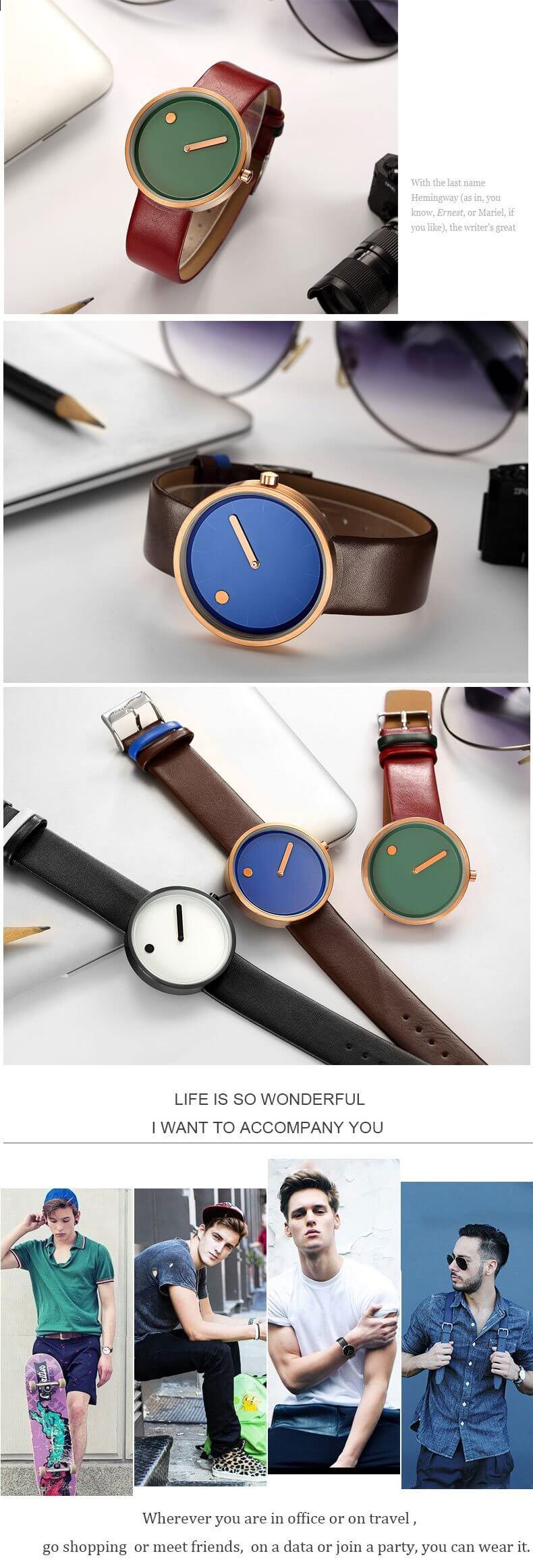 Creative Casual Artsy Simple Japanese Style Clock - Image 8