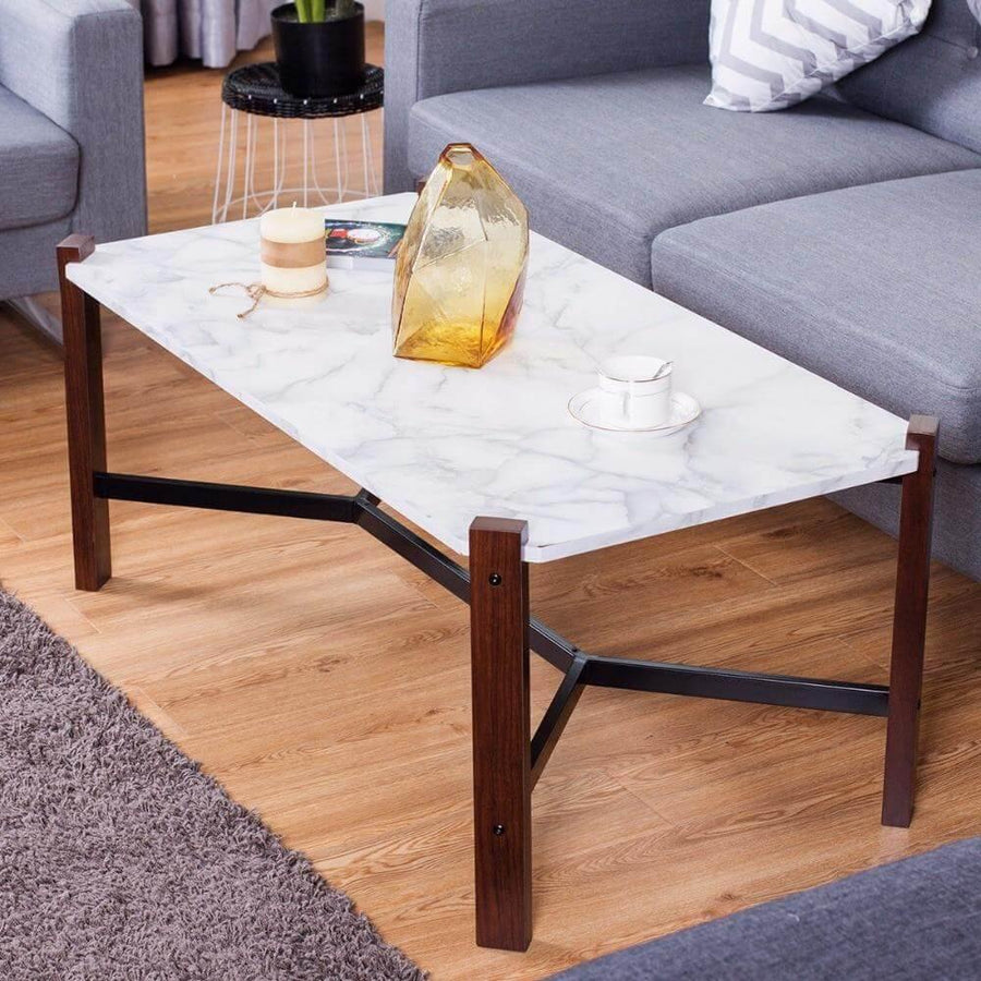 Marble Top  Accent Cocktail  Coffee Table - Image 2