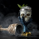 Stainless Steel Skull Gothic Goblet Cocktail Glass