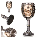 Stainless Steel Skull Gothic Goblet Cocktail Glass