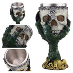 Stainless Steel Skull Gothic Goblet Cocktail Glass