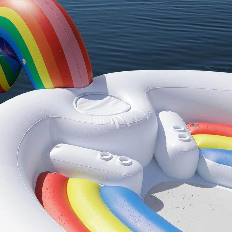 6 Person Huge Unicorn Pool Float Inflatable Giant Unicorn Swimming Pool Island