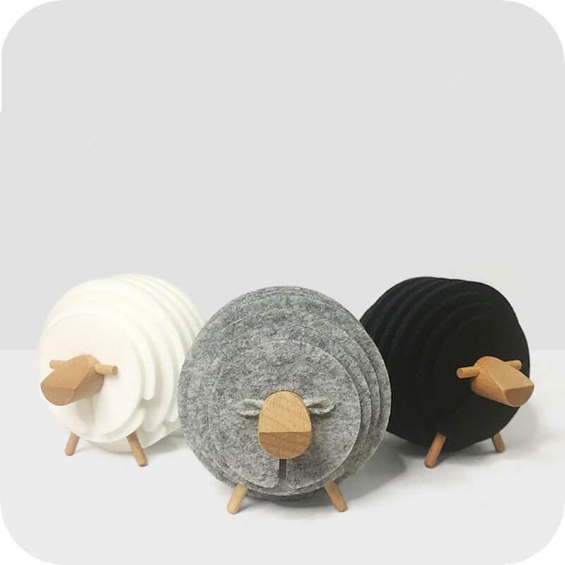 Sheep Shape Anti Slip Drink Coasters - MaviGadget