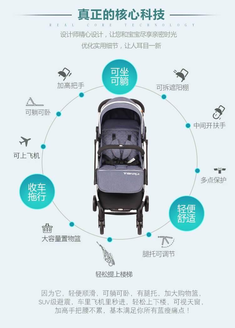 Simple Airport Friendly New Baby Stroller - Image 7