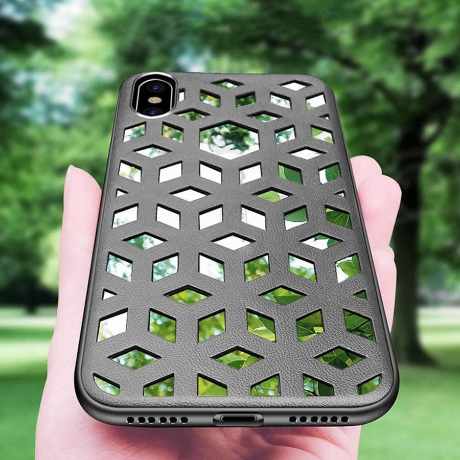 Soft Leather Hollow Shell For iPhone Models - Image 0