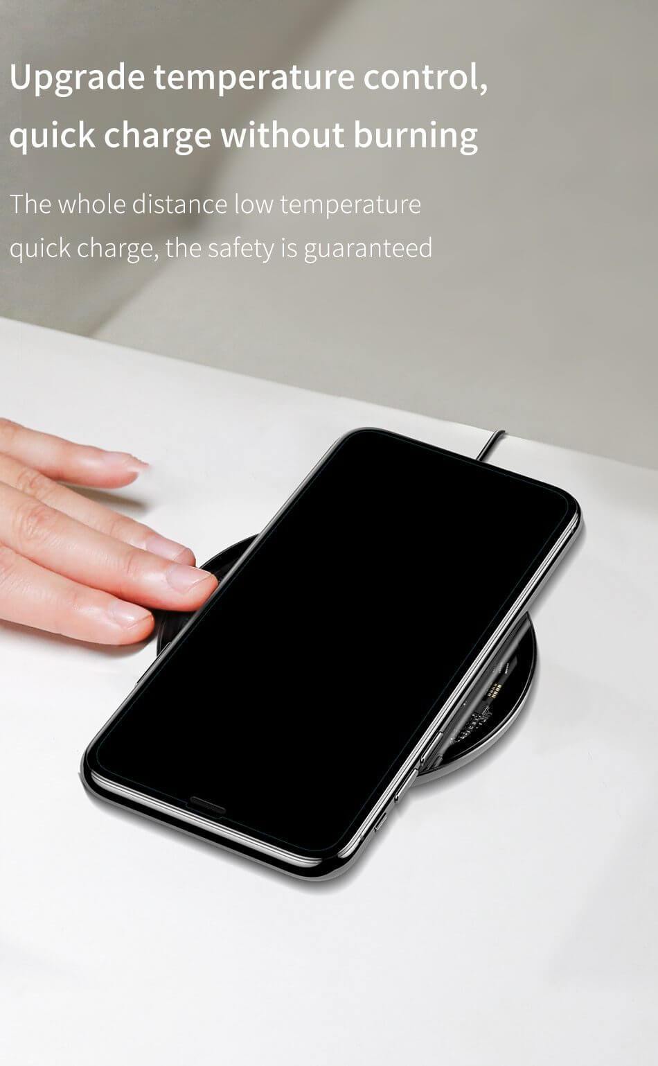 Stylish Transparent Wireless Charging Pad for Wireless Charging Supported Phones