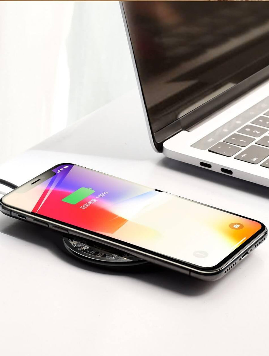 Stylish Transparent Wireless Charging Pad for Wireless Charging Supported Phones - Image 1