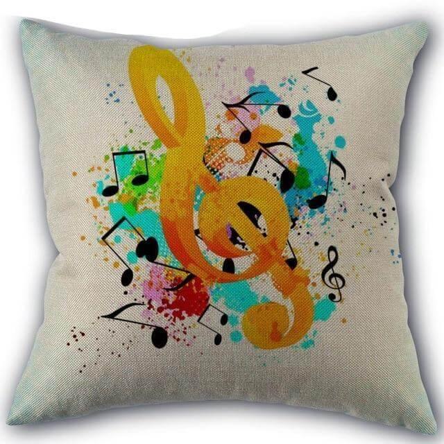 Decorative Comfy Musical Notes Pillow Case - Image 24