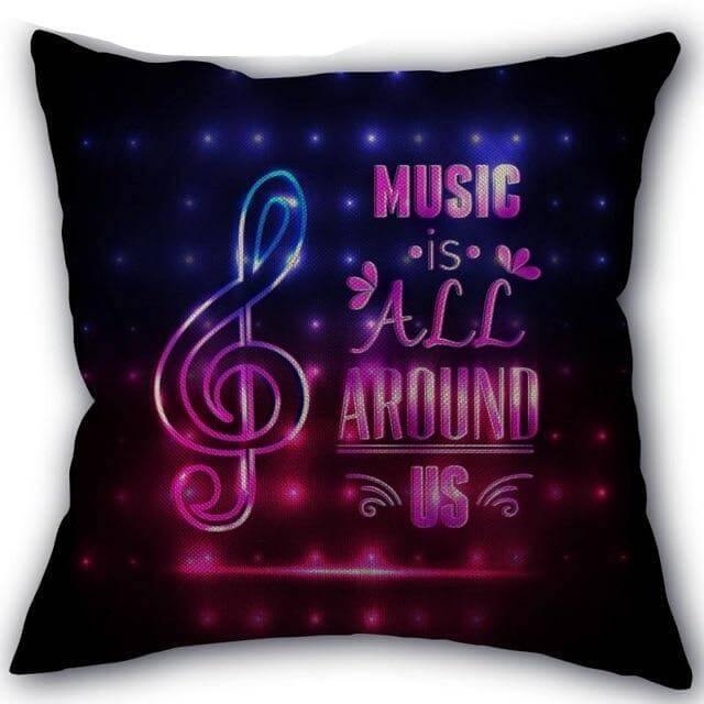 Decorative Comfy Musical Notes Pillow Case - Image 25