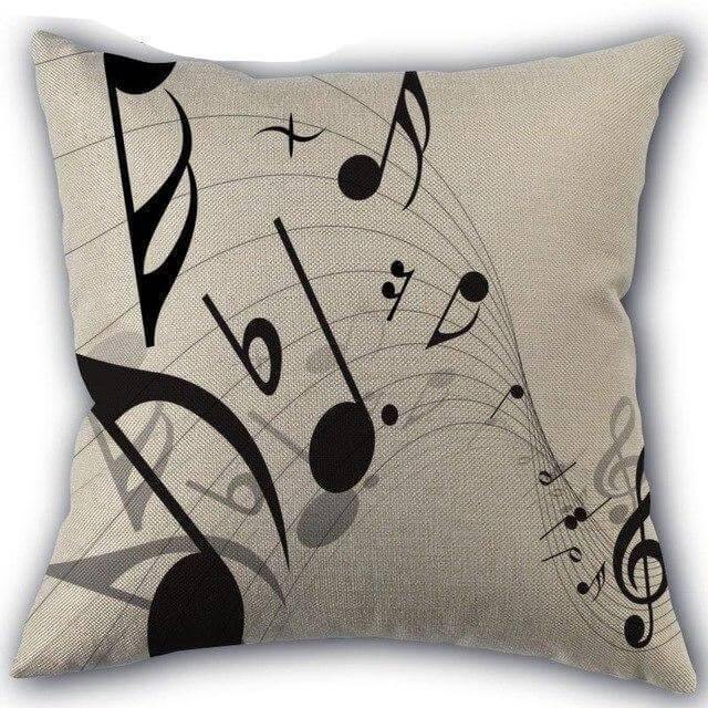 Decorative Comfy Musical Notes Pillow Case - Image 10