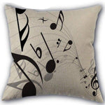 Decorative Comfy Musical Notes Pillow Case - MaviGadget