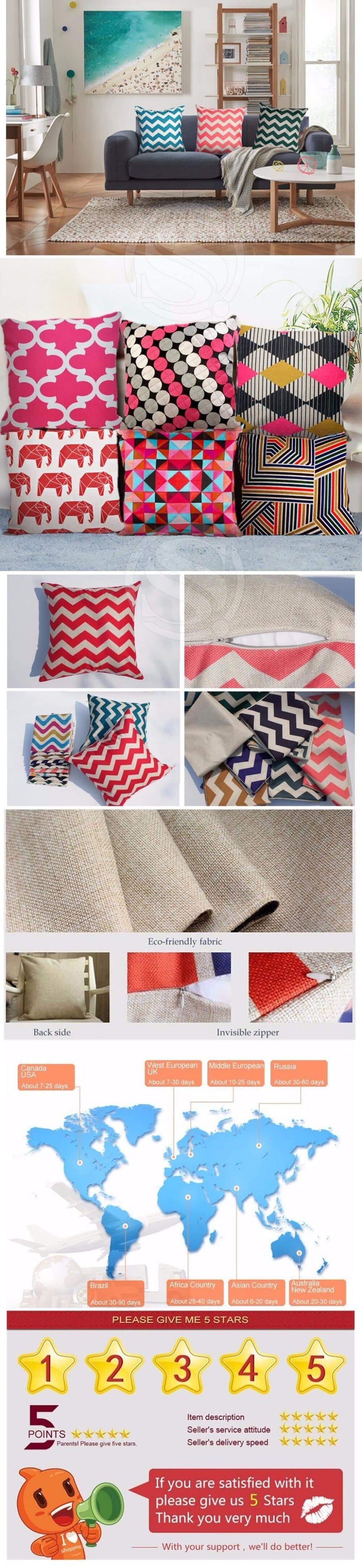 Decorative Comfy Musical Notes Pillow Case - Image 15