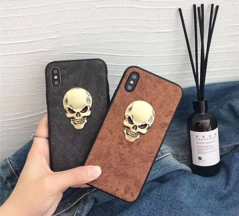 Luxury Real Leather Skull Iphone Cases - Image 0