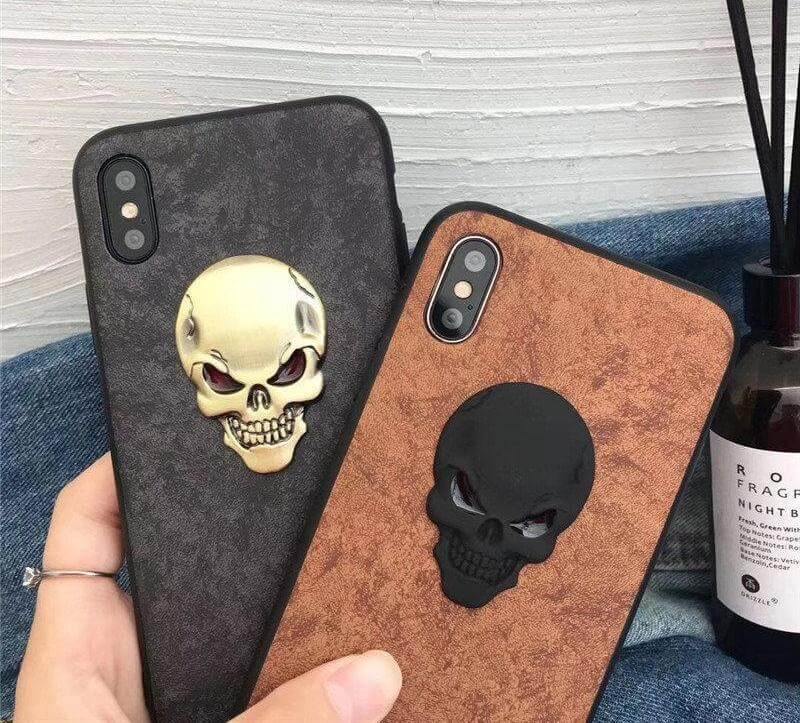 Luxury Real Leather Skull Iphone Cases - Image 3