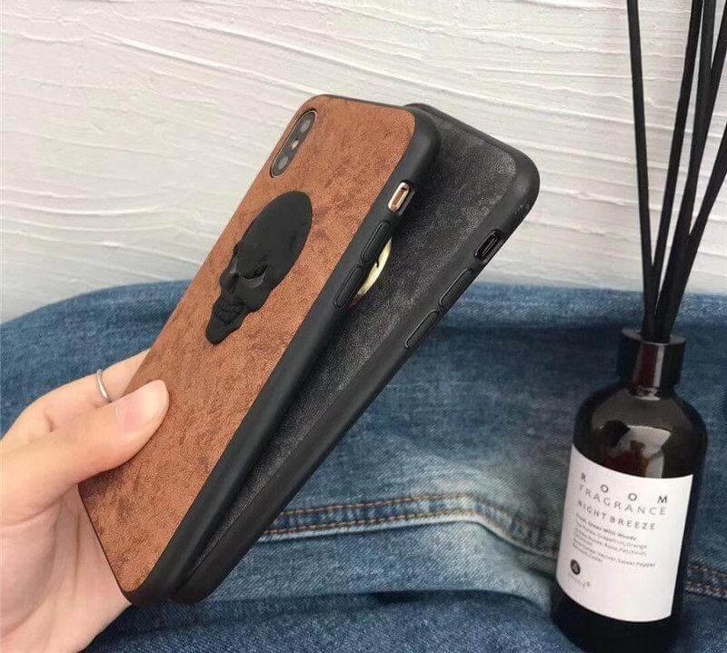Luxury Real Leather Skull Iphone Cases - Image 2