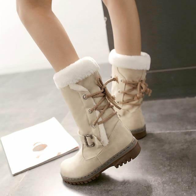 Thick Stylish Colorful Snow Boots for Women - Image 1