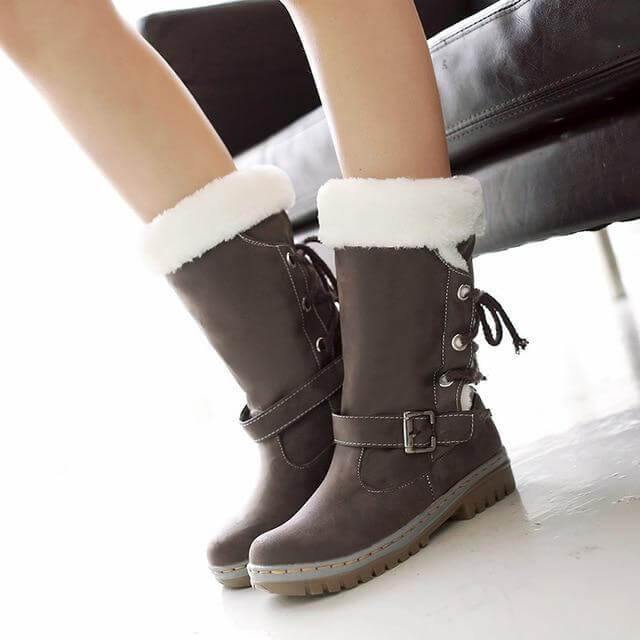 Thick Stylish Colorful Snow Boots for Women - Image 4