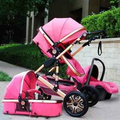 European 3 in 1 Baby Strollers with baby basket and carriage - Image 9