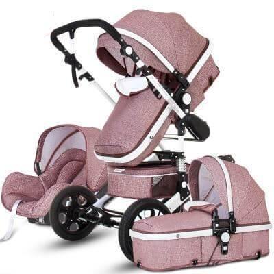 European 3 in 1 Baby Strollers with baby basket and carriage - MaviGadget