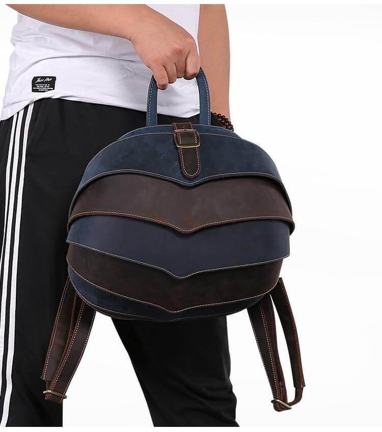 Genuine Leather Modern Retro Men Backpack - Image 0