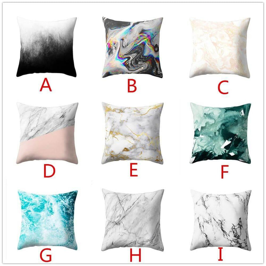 Marble Look Printed Home Pillow Cases - Image 8