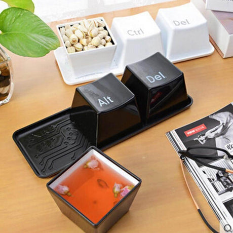 3pcs/Set Ctrl ALT DEL Keyboard  Tea Cup Container - Image 0