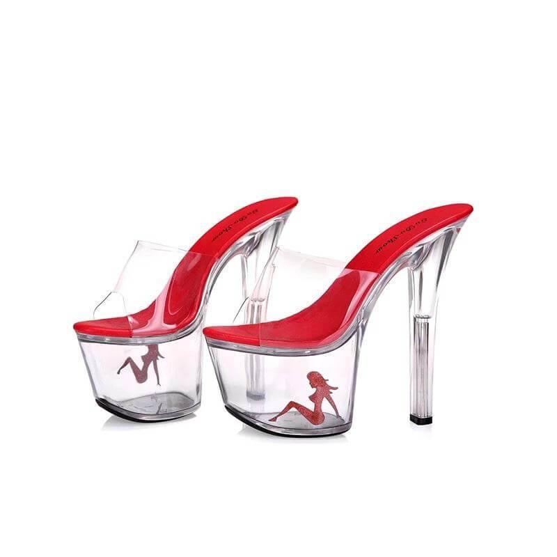Transparent Crystal Platform High Heels - Image 0