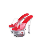 Transparent Crystal Platform High Heels - MaviGadget