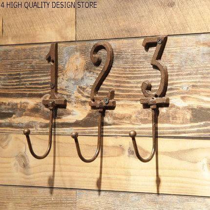 Creative Wood Wall Hanger with Iron Wall Hanger - Image 0