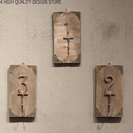 Creative Wood Wall Hanger with Iron Wall Hanger - Image 3