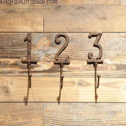 Creative Wood Wall Hanger with Iron Wall Hanger - Image 2