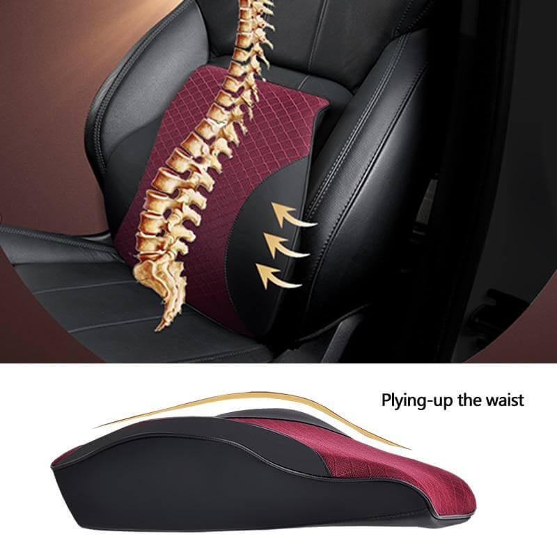 Car Cushion Memory Foam Leather Neck and Back Pillow - Image 6