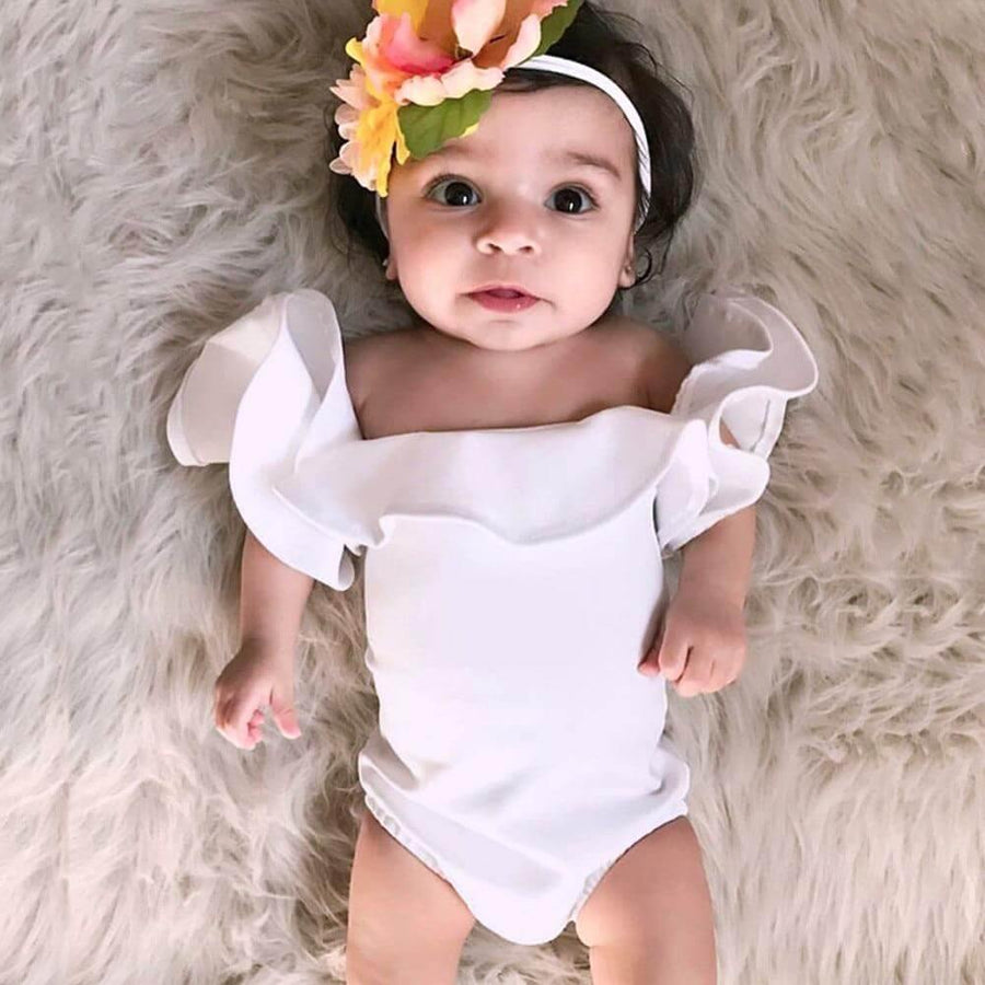 Sweet Princess Ruffles Sleeve Jumpsuit For Baby - Image 0