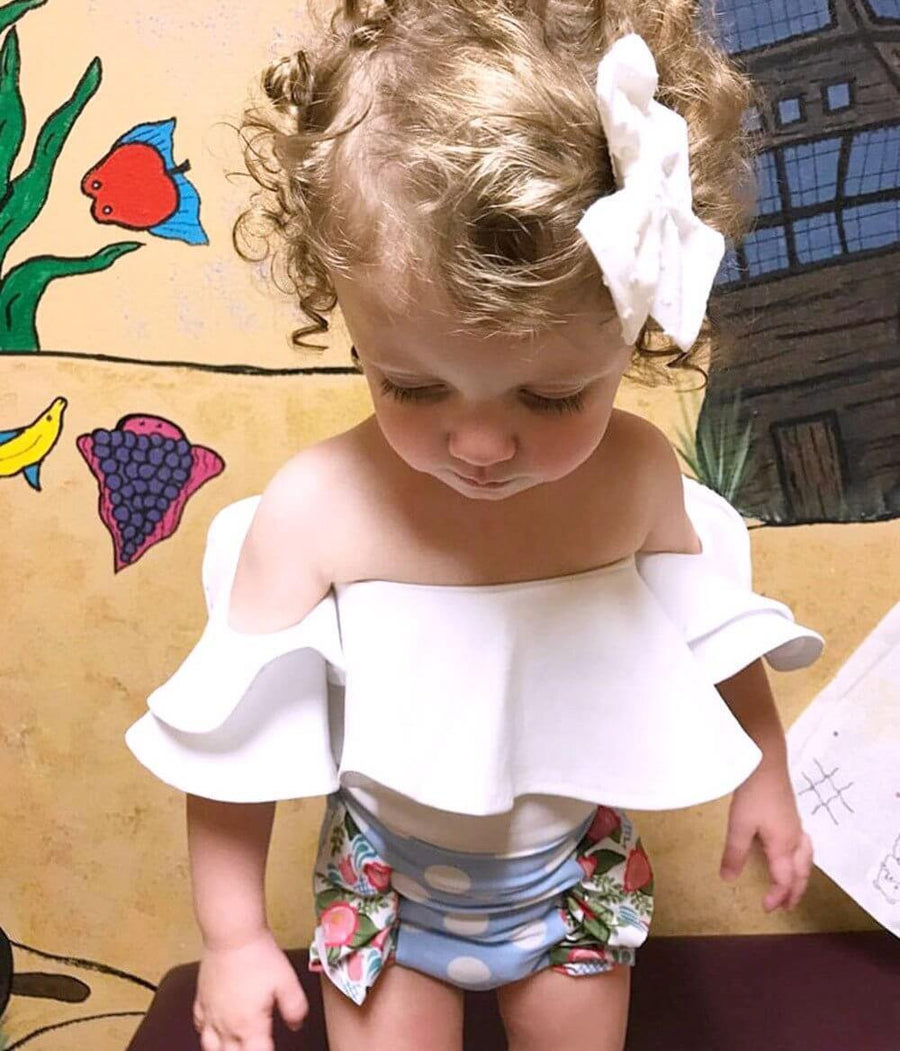 Sweet Princess Ruffles Sleeve Jumpsuit For Baby - Image 1