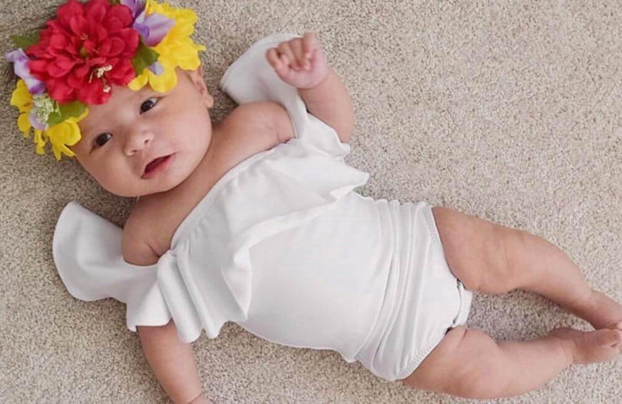 Sweet Princess Ruffles Sleeve Jumpsuit For Baby - Image 4