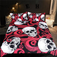 3pcs Skulls and Octopus Tentacles Hand Duvet Cover Bedding Set - Image 4