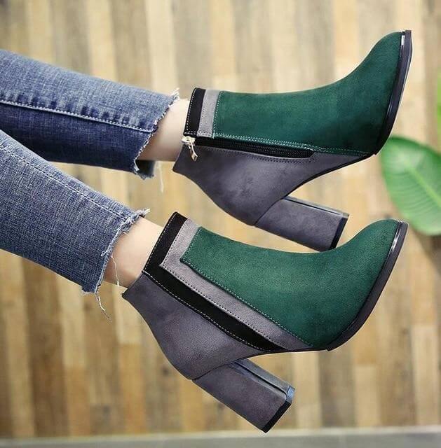 Chelsea English Modern Thick High Heels Women Boots - Image 0