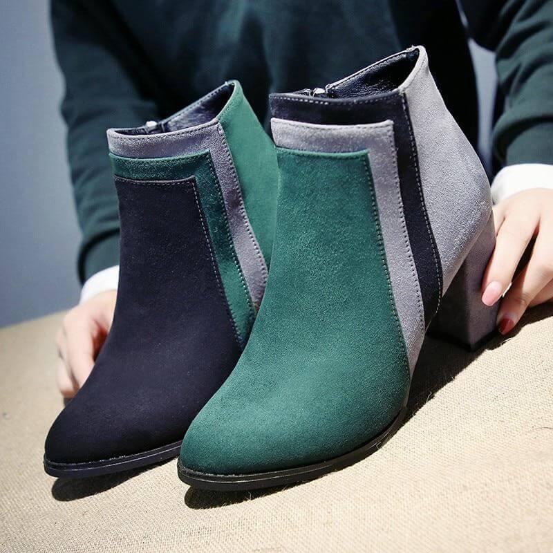 Chelsea English Modern Thick High Heels Women Boots