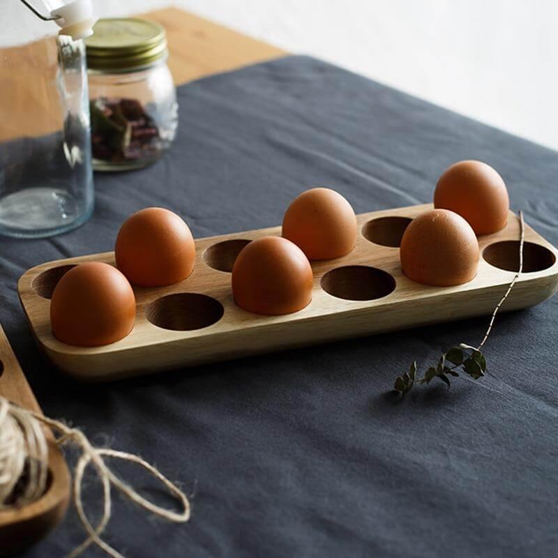 Wooden Japanese Style Egg Storage Box - MaviGadget