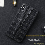 Real Handmade Crocodile Tail Back Abdomen Leather IPhone Case - MaviGadget