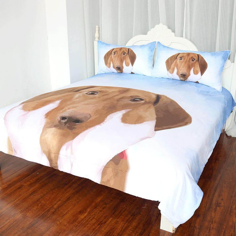 3pcs 3d printed Cute puppy Comfortable Duvet Cover Bedding set Mavigadget - Image 0