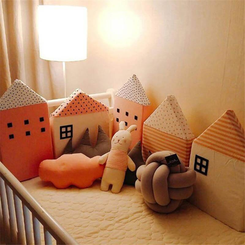 New Combination Cotton Crib Crocodile/House Pillow for Baby - Image 17