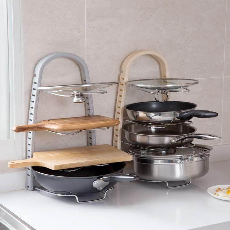 Stainless Steel Pot Lid Rack Spoon Holder - MaviGadget