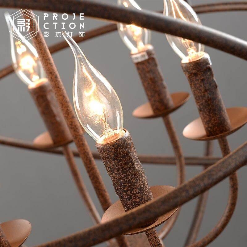 Loft Circular Globe Ball Iron Bird Cage Hanging Light Lamps - Image 8