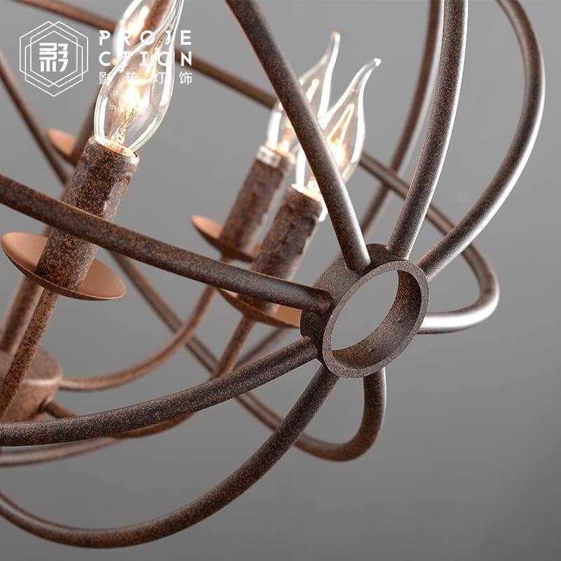 Loft Circular Globe Ball Iron Bird Cage Hanging Light Lamps - Image 3