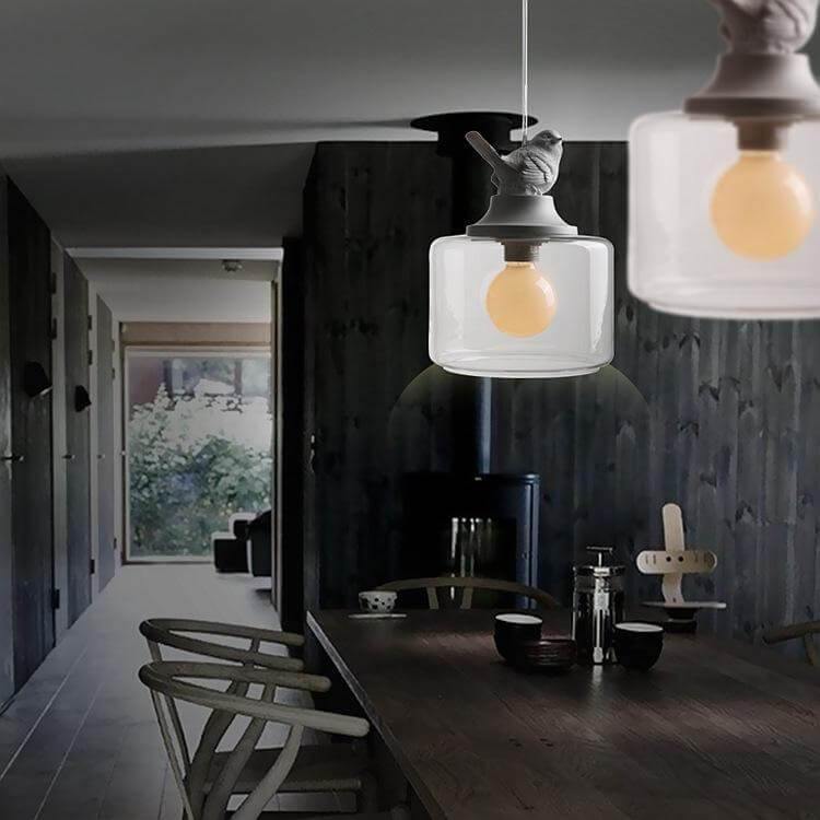 Luxury Modern Glass Shade Creative Bird Chandelier Lamp - Image 3