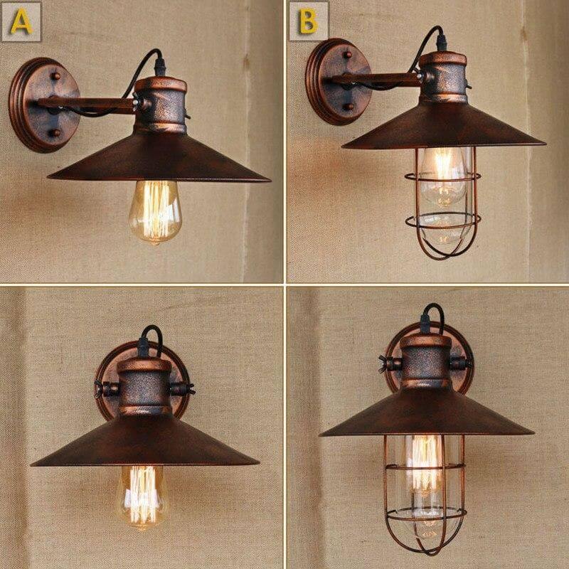 Retro Vintage Loft Style Head Wall Lamps - Image 0